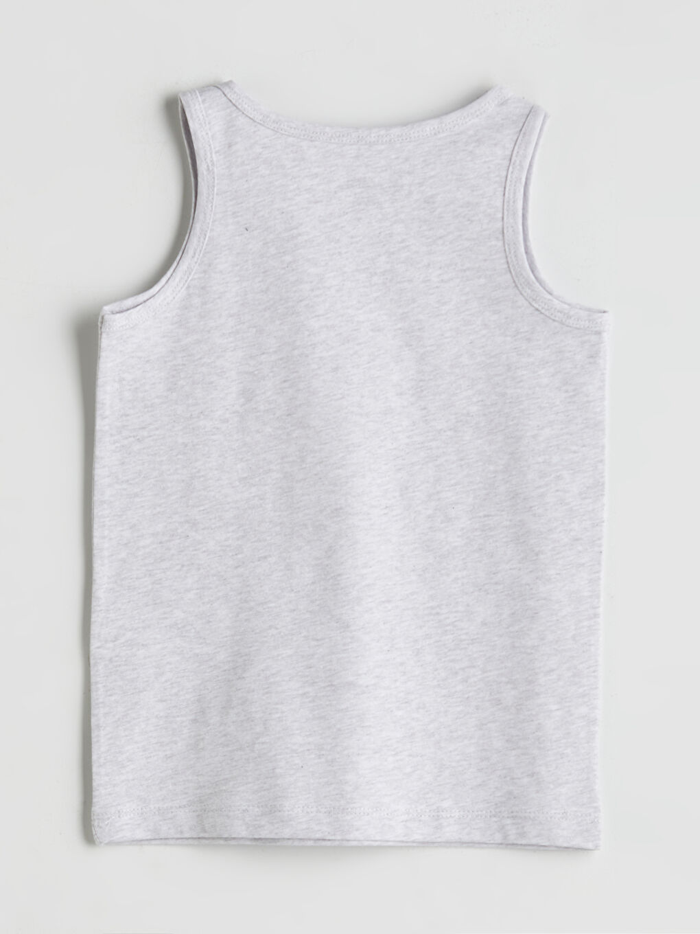 Gri Bisiklet Yaka Erkek Çocuk Atlet-1