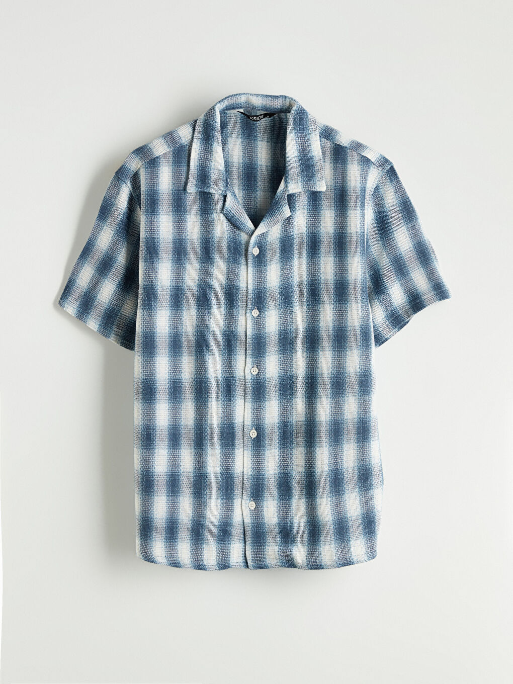 Relaxed Fit Short Sleeve Plaid Men's Shirt -S5P939Z8-LLC