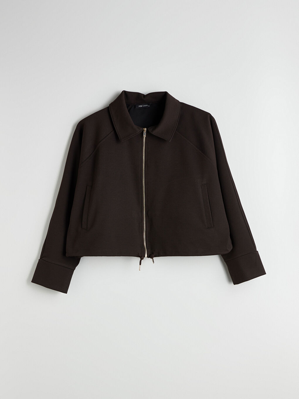 Kahverengi Gömlek Yaka Oversize Kadın Ceket-4