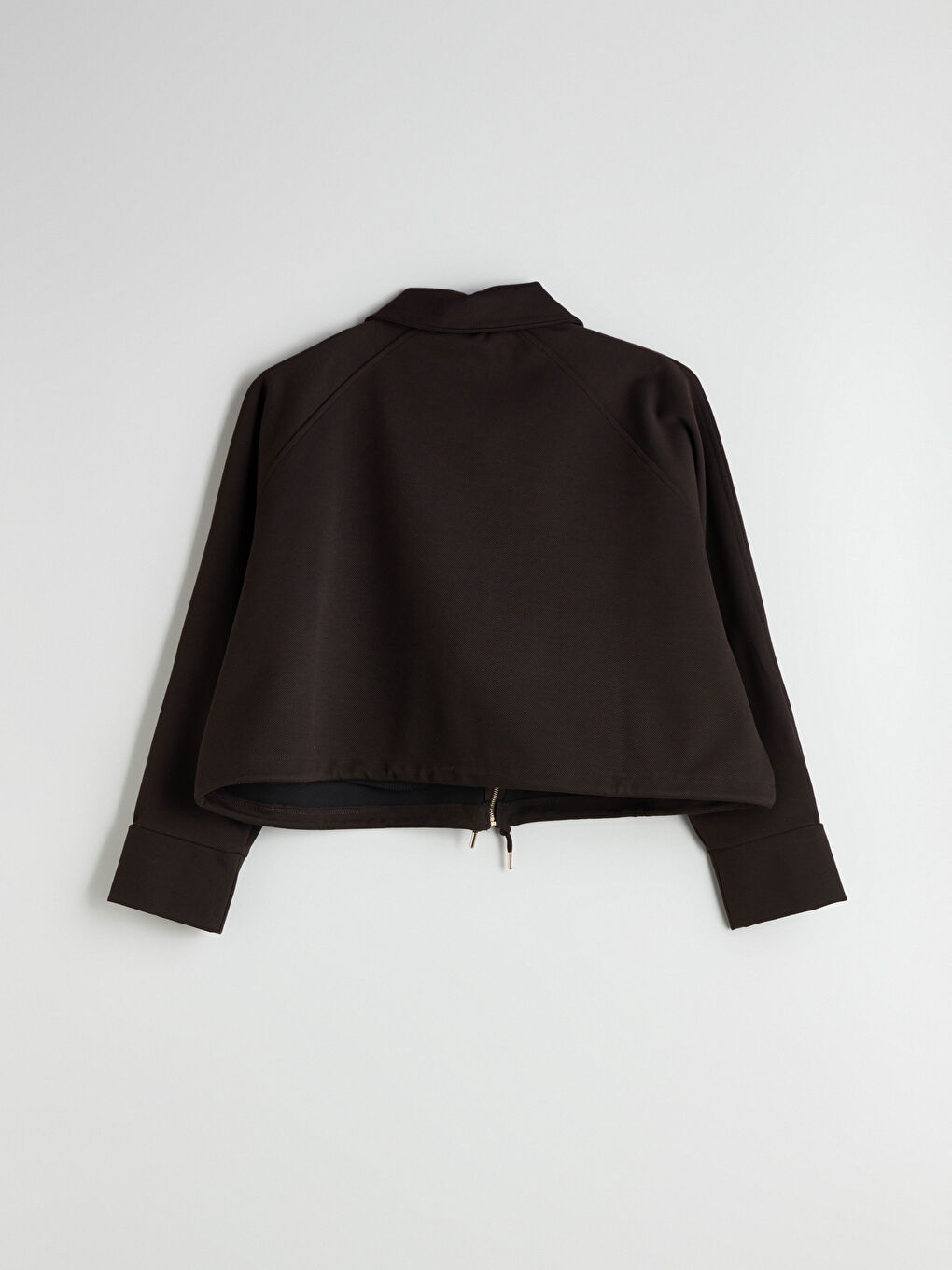 Kahverengi Gömlek Yaka Oversize Kadın Ceket-6