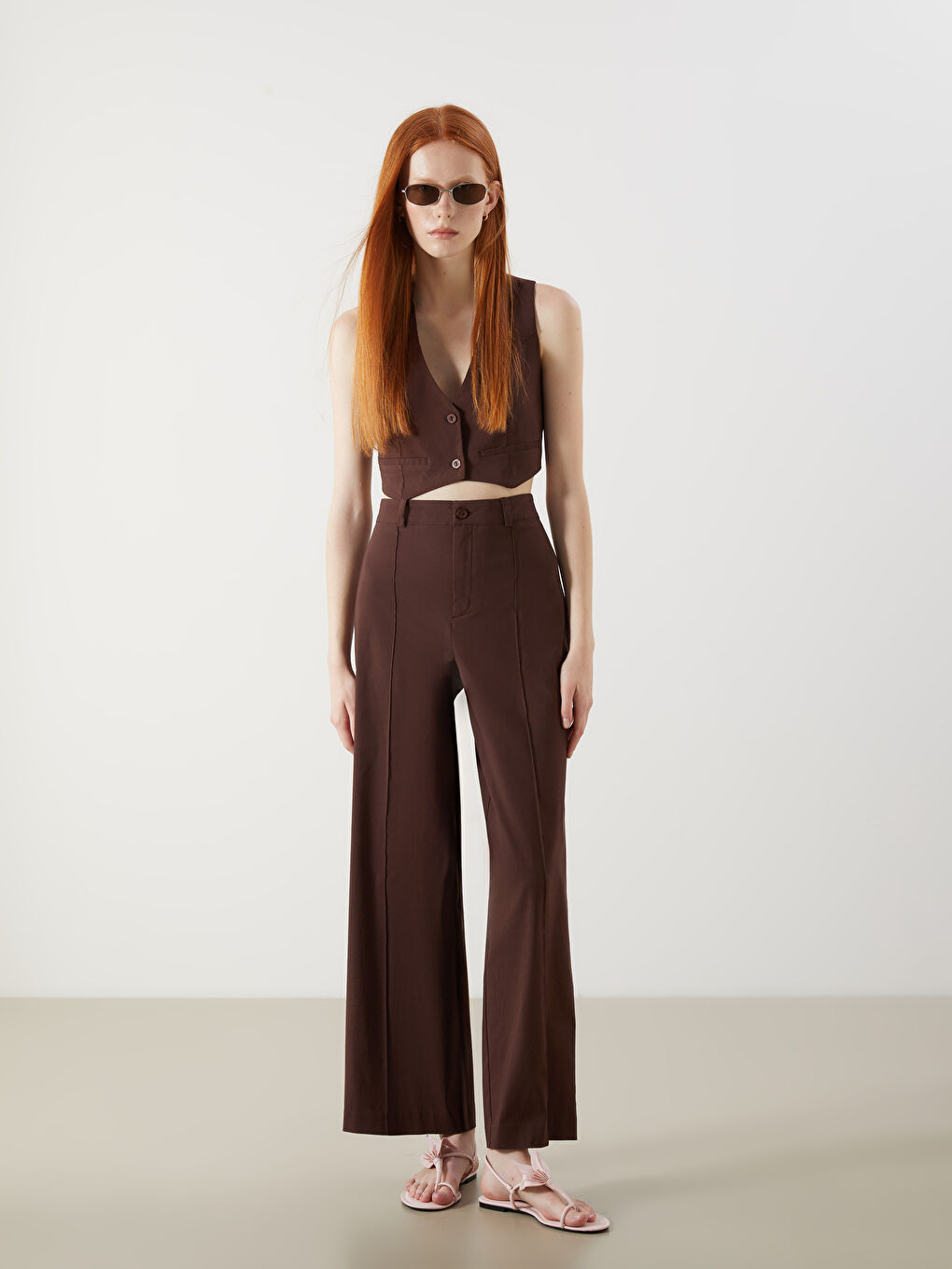 Pantalon Large à Coupe Régulière pour Femmes