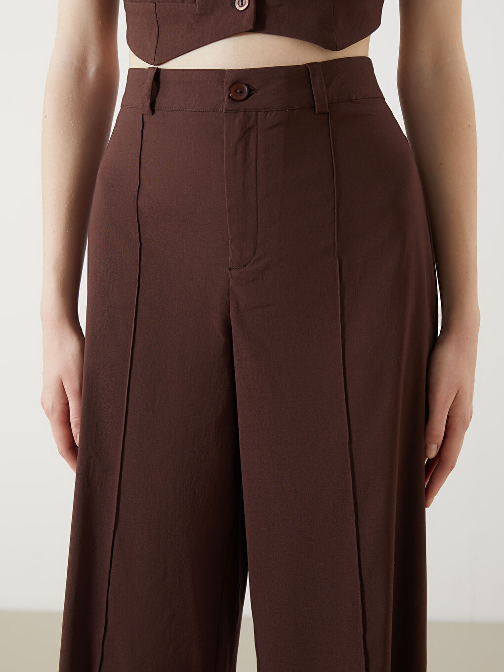 Pantalon Large à Coupe Régulière pour Femmes-2