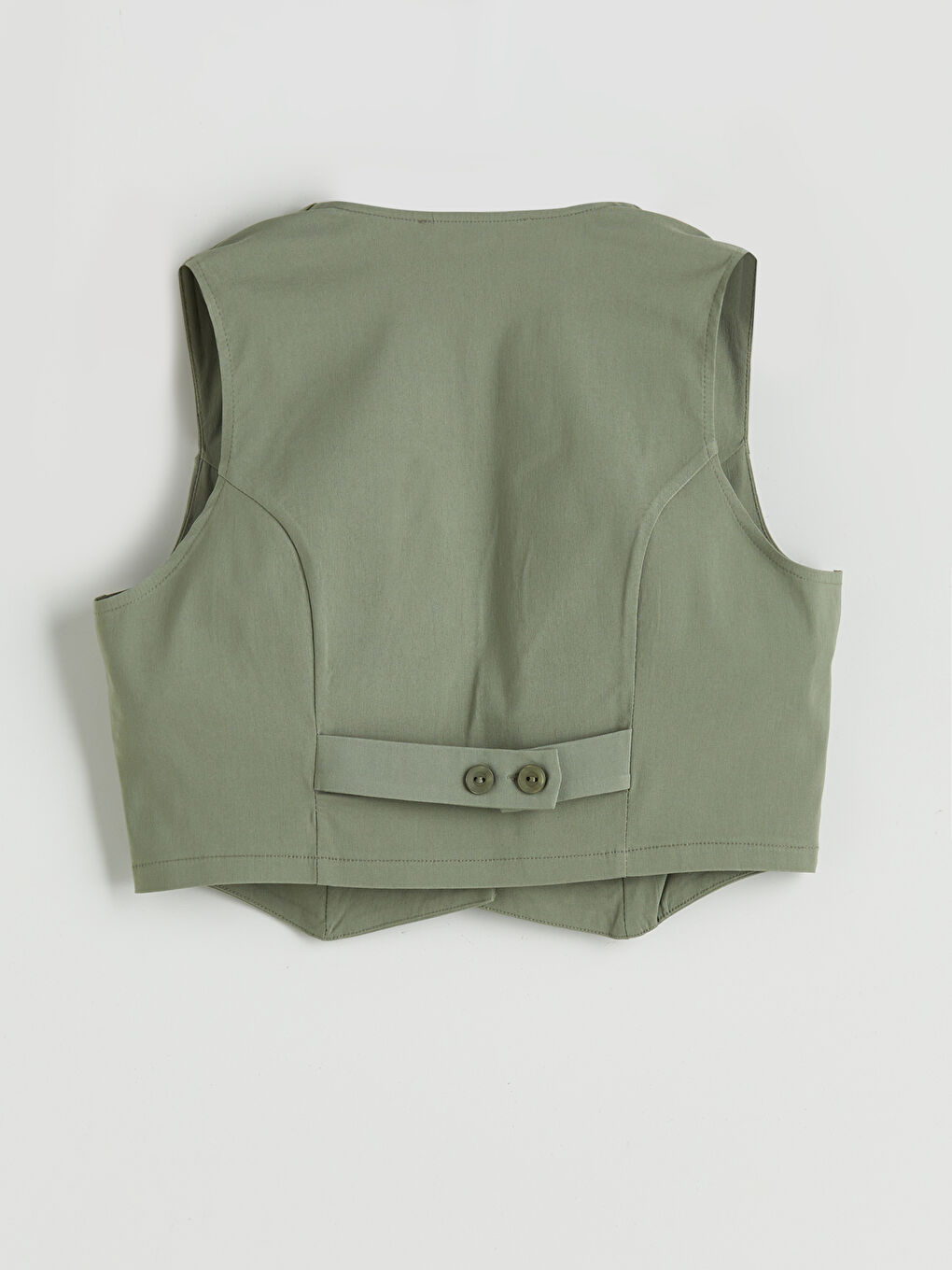Gilet Classique Court à Encolure en V pour Femmes-5