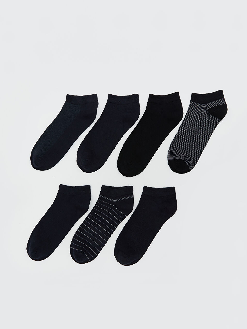 Striped Men's Trainer Socks 7 Pack -S5P973Z8-K00