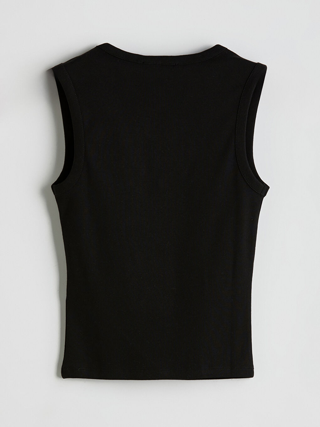 Siyah V Yaka Kadın Atlet-5