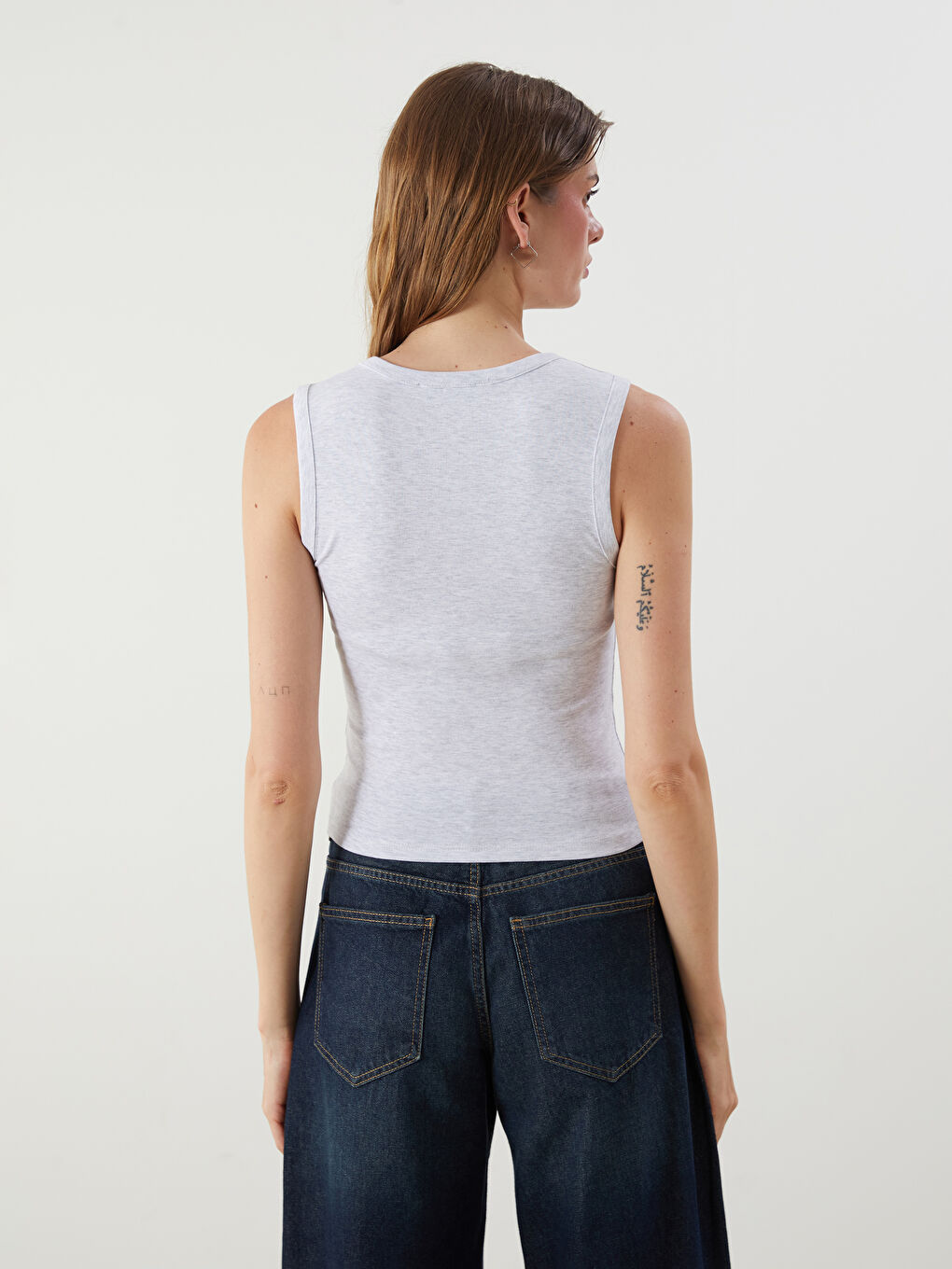 LCW Vision V Neck Women's Tank Top -S5P976Z8-EEZ