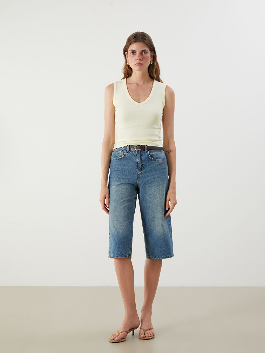 LCW Vision V Neck Women's Tank Top -S5P976Z8-FDR