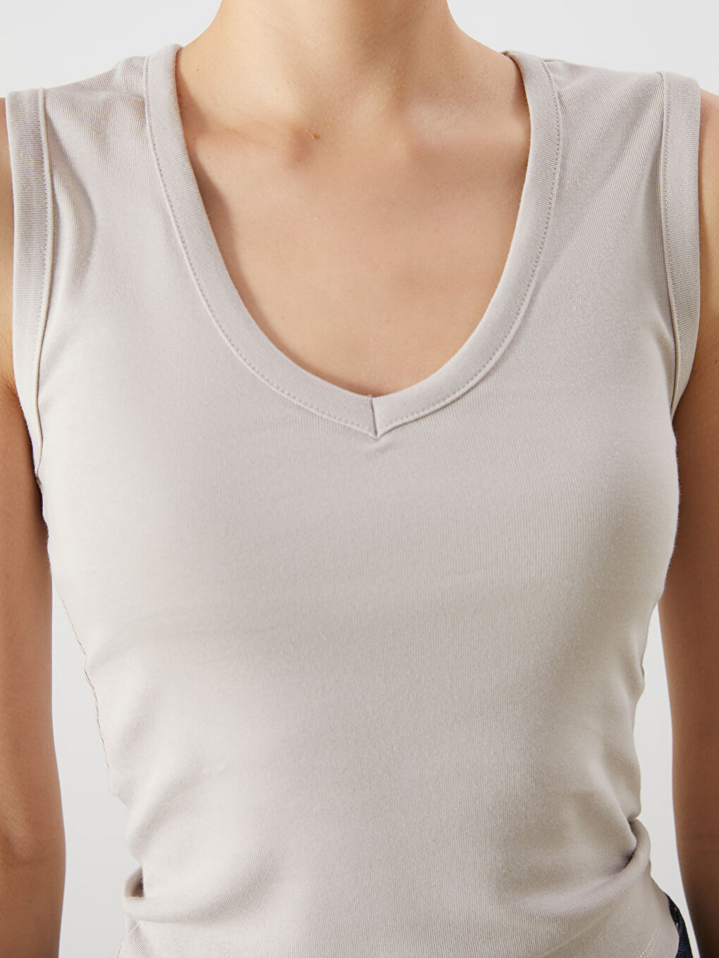 LCW Vision V Neck Women's Tank Top -S5P976Z8-FJS