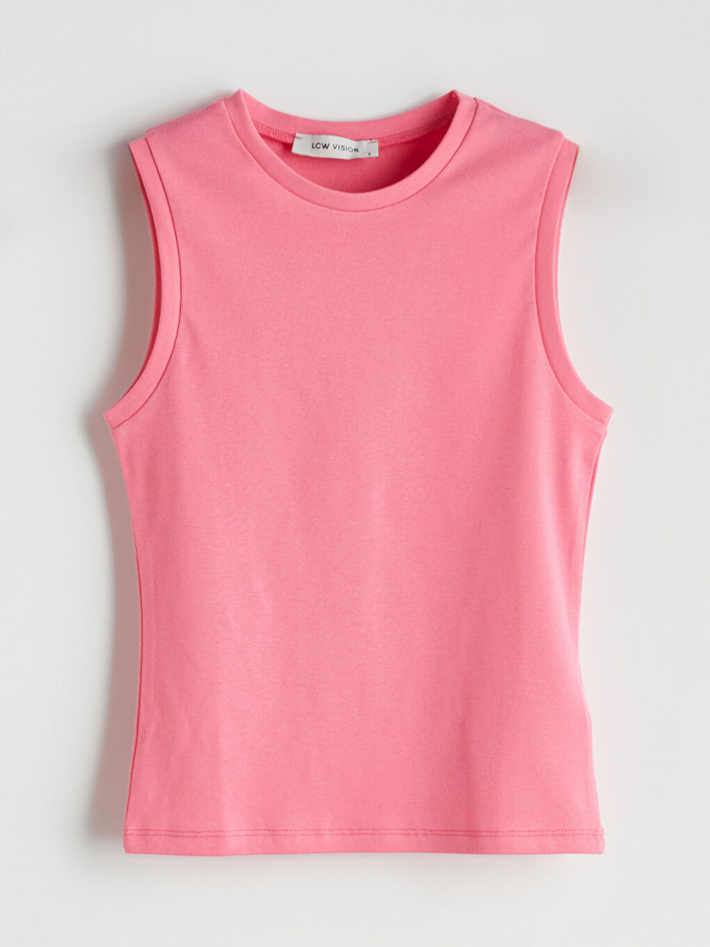 Pembe Bisiklet Yaka Kadın Atlet-4