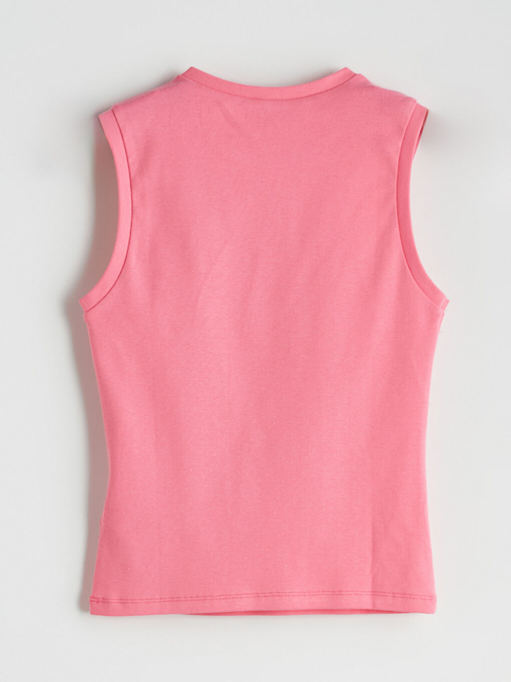 Pembe Bisiklet Yaka Kadın Atlet-5