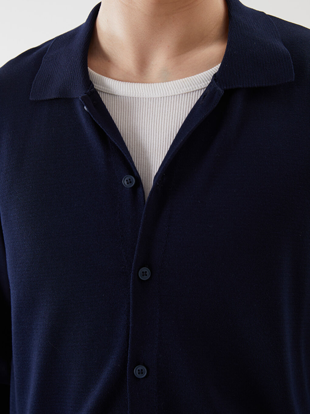 Standard Pattern Jacket Collar Men's Knitwear Cardigan -S5P981Z8-RFH