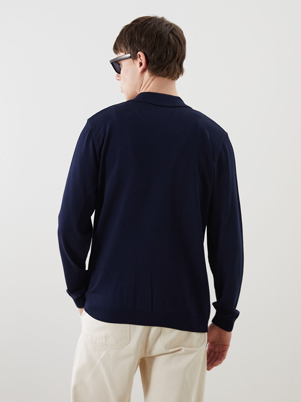 Standard Pattern Jacket Collar Men's Knitwear Cardigan -S5P981Z8-RFH