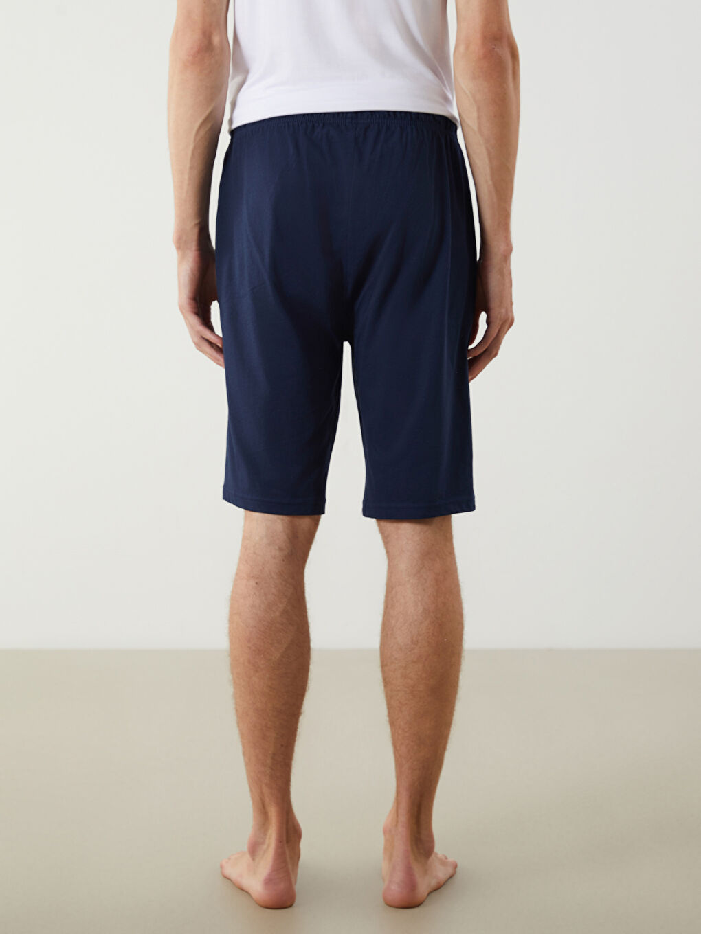 Lacivert Standart Kalıp Erkek Pijama Alt Şort-3