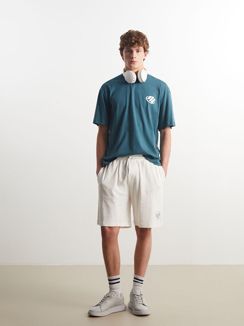 XSIDE Crew Neck Printed Jersey Men's T-Shirt -S5P983Z8-YVC