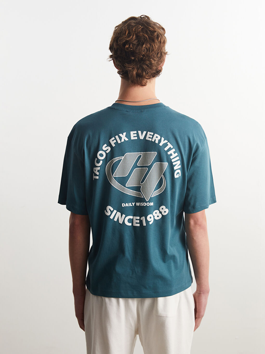 XSIDE Crew Neck Printed Jersey Men's T-Shirt -S5P983Z8-YVC
