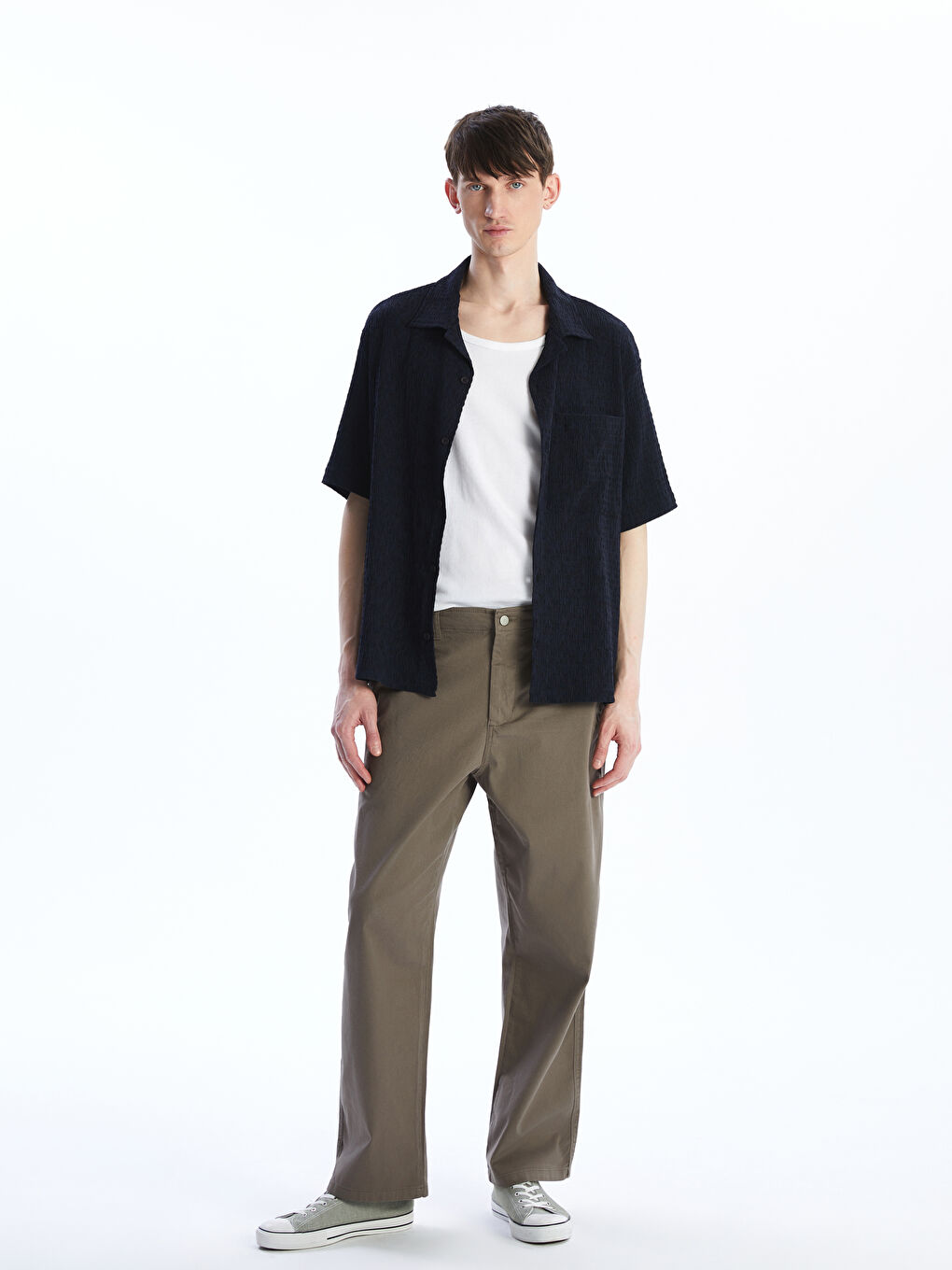 XSIDE Relaxed Fit Twill Men's Trousers -S5P999Z8-YCT