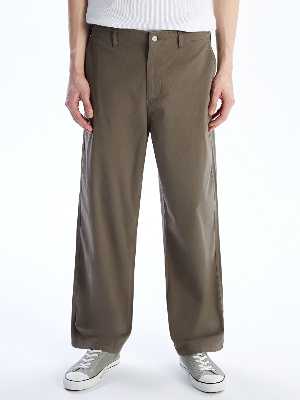 XSIDE Relaxed Fit Twill Men's Trousers -S5P999Z8-YCT