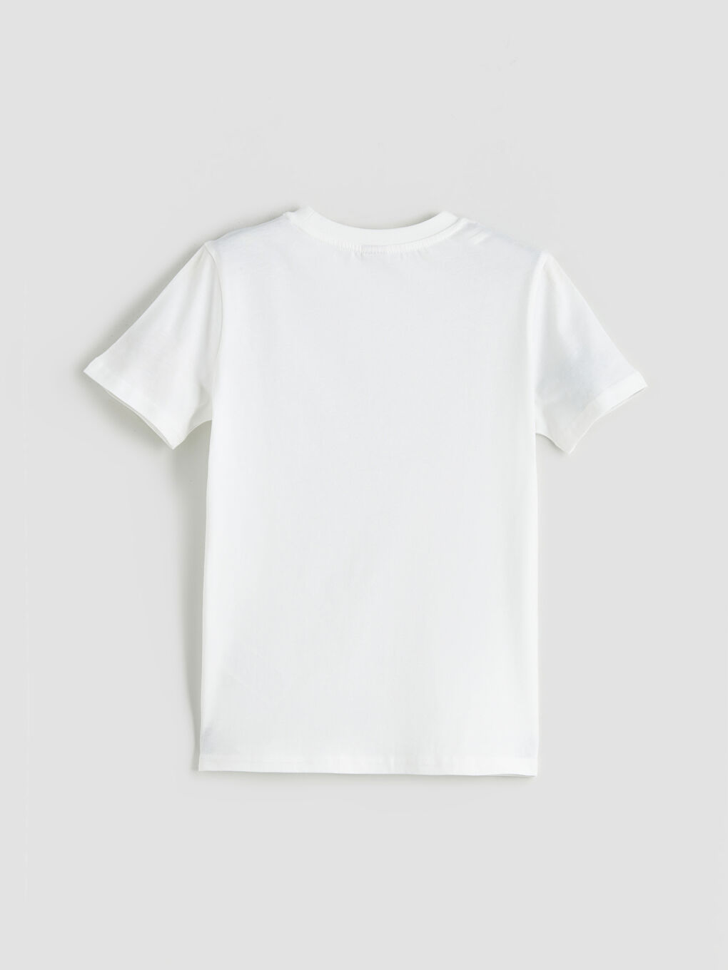 Ekru Bisiklet Yaka Erkek Çocuk Tişört-1