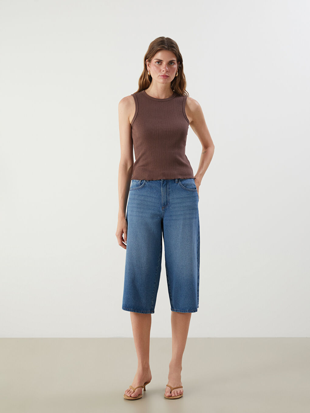 LCW Vision Woman BROWN Tank Top -S5PA48Z8-HDR