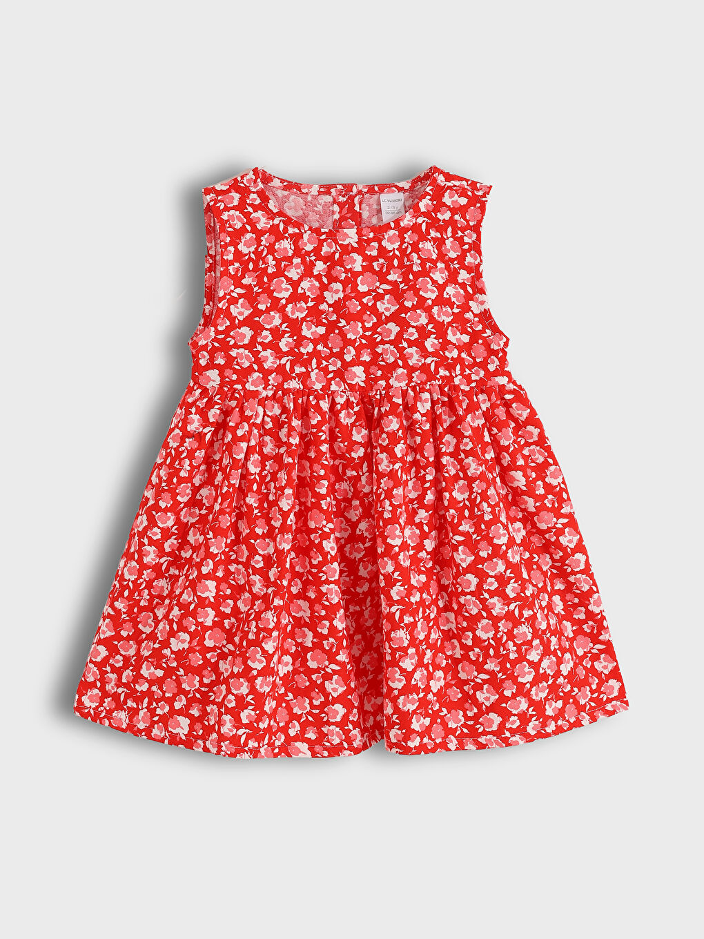 فستان للبنات بياقة دائرية