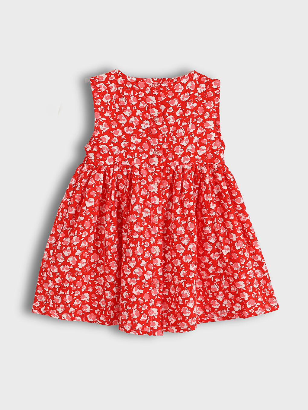 فستان للبنات بياقة دائرية-1