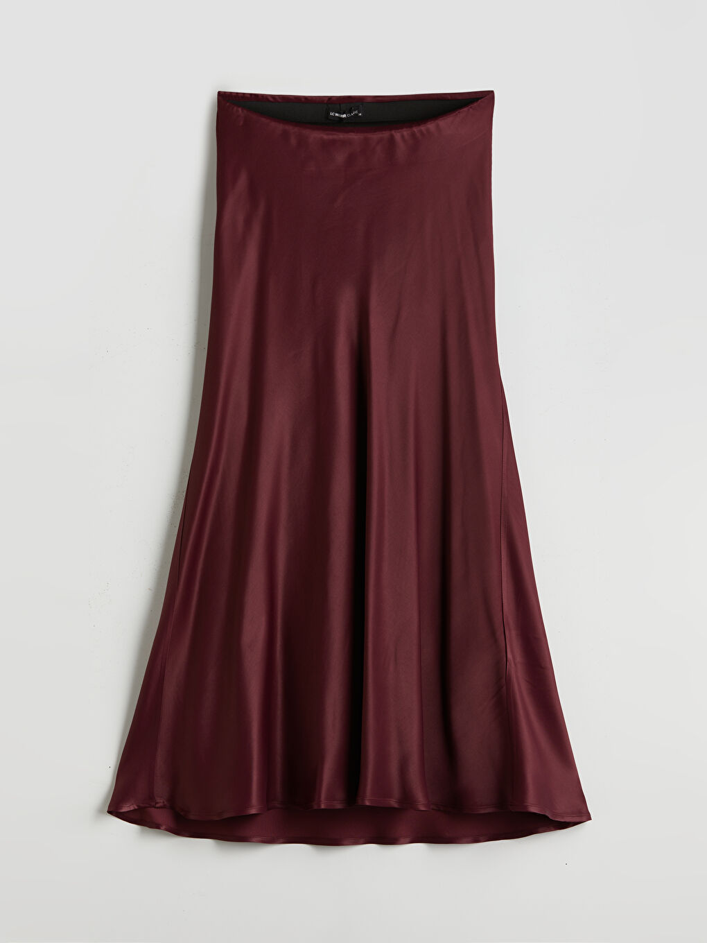 LCWAIKIKI Classic Bordo Beli Lastikli Saten Etek - 4