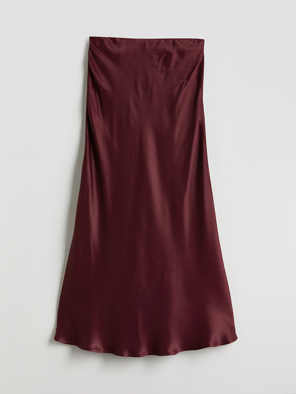 LCWAIKIKI Classic Bordo Beli Lastikli Saten Etek - 5