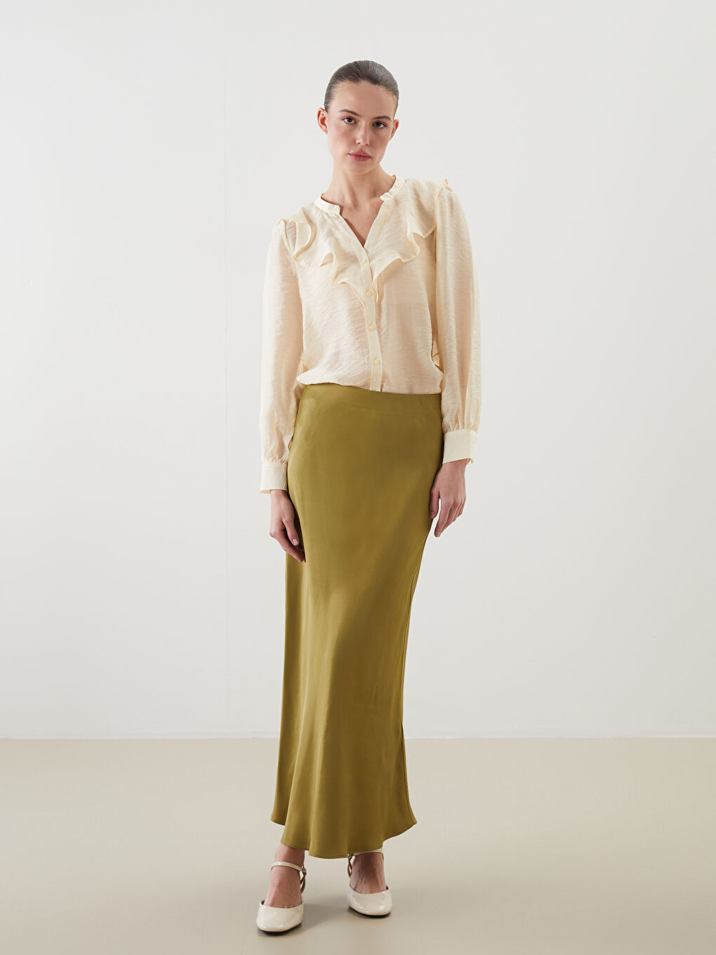 Woman GREEN Skirt -S5PB02Z8-GCQ