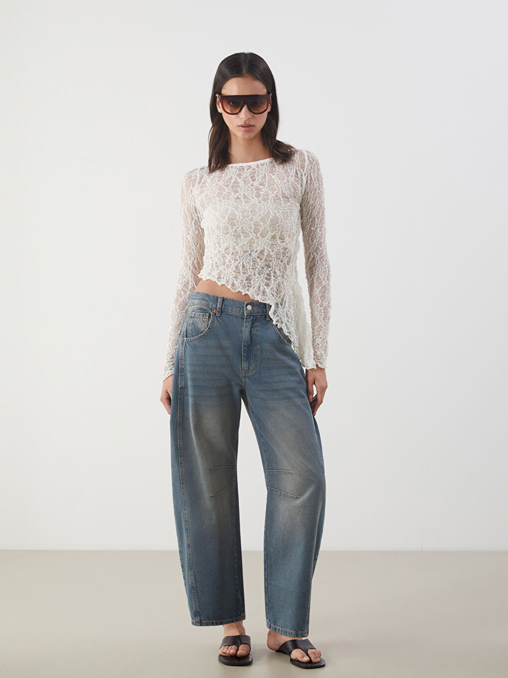 LCW Jeans Balloon Fit Women's Jeans -S5PB08Z8-GRD