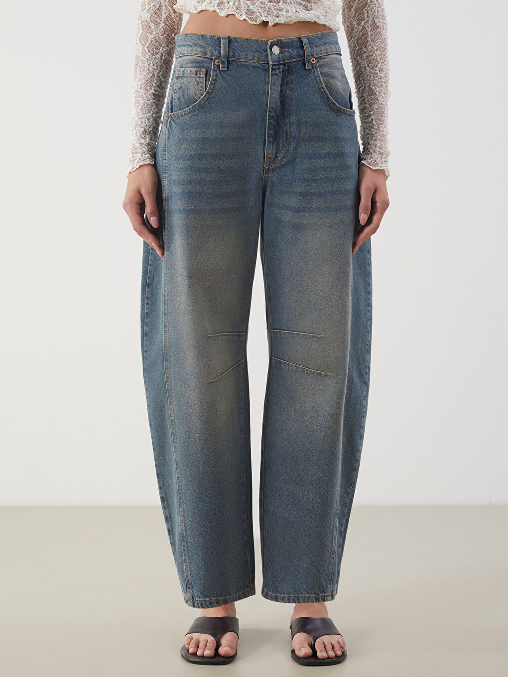 LCW Jeans Balloon Fit Women's Jeans -S5PB08Z8-GRD