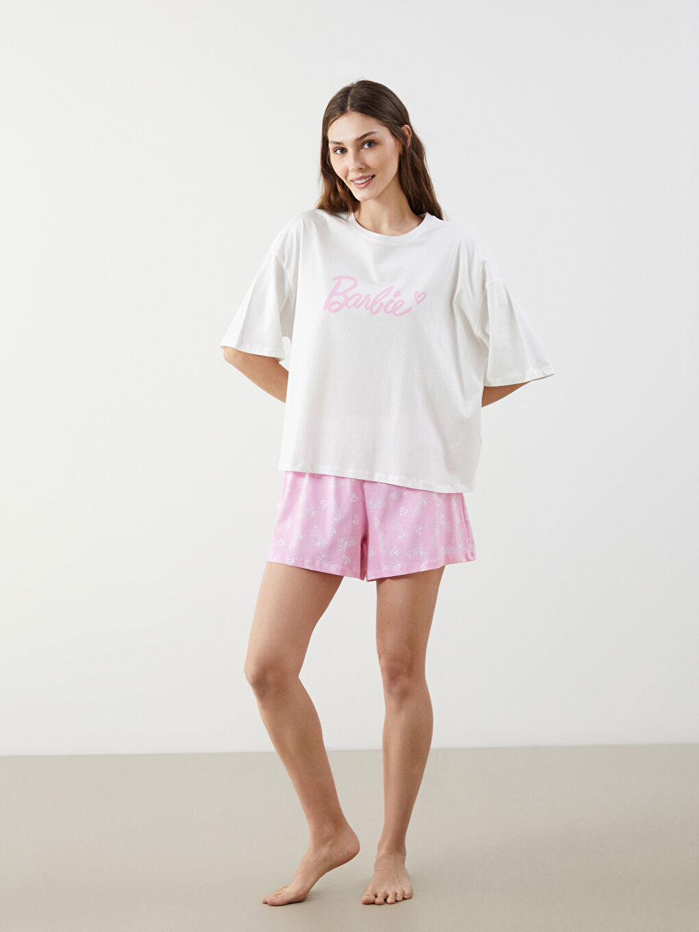 Woman PINK Shortie Pyjama Set -S5PB32Z8-LT4