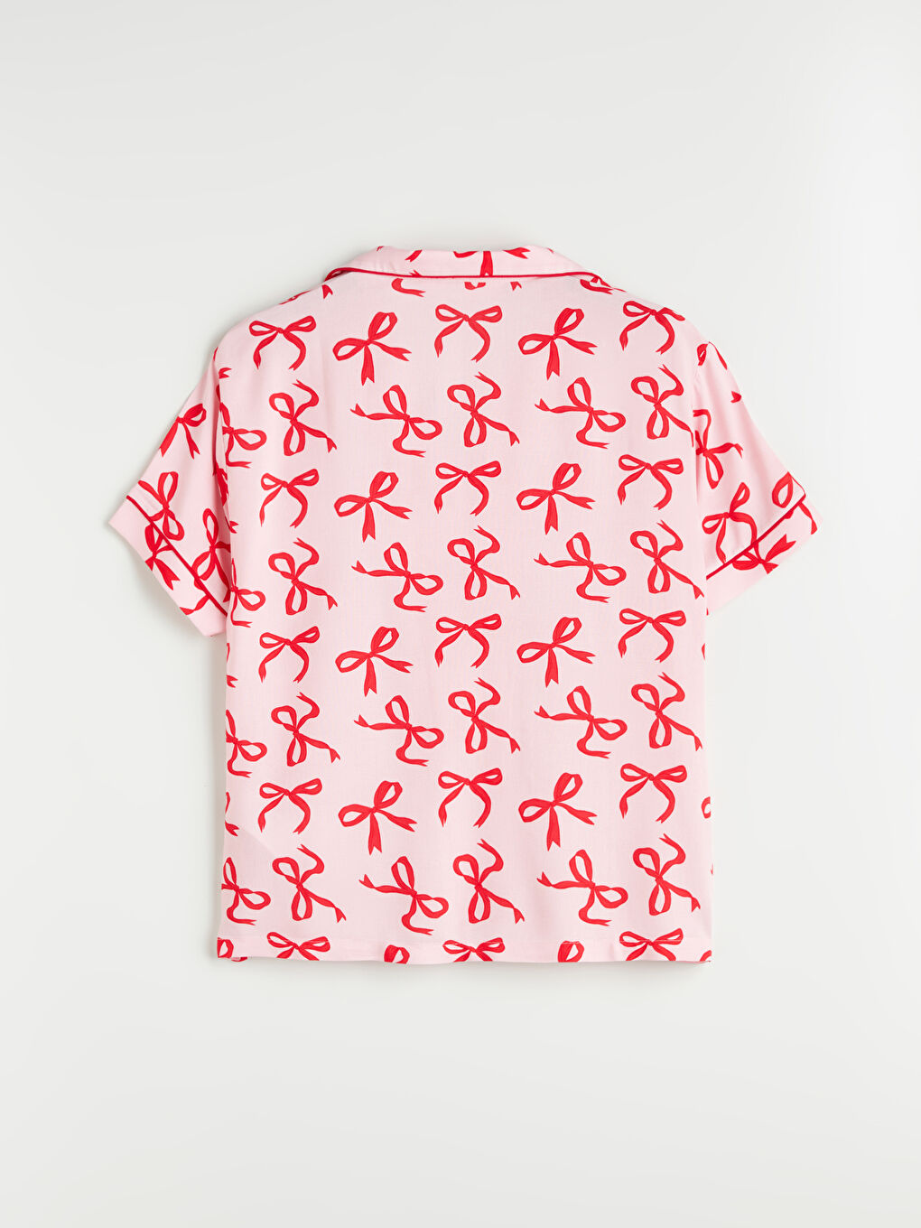 Shirt Collar Printed Women's Shorts Pajama Set -S5PB95Z8-LSZ