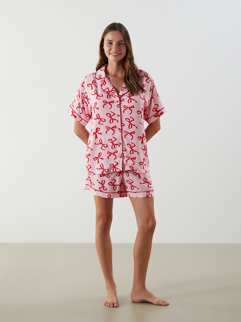 Woman PINK Shortie Pyjama Set -S5PB95Z8-LSZ