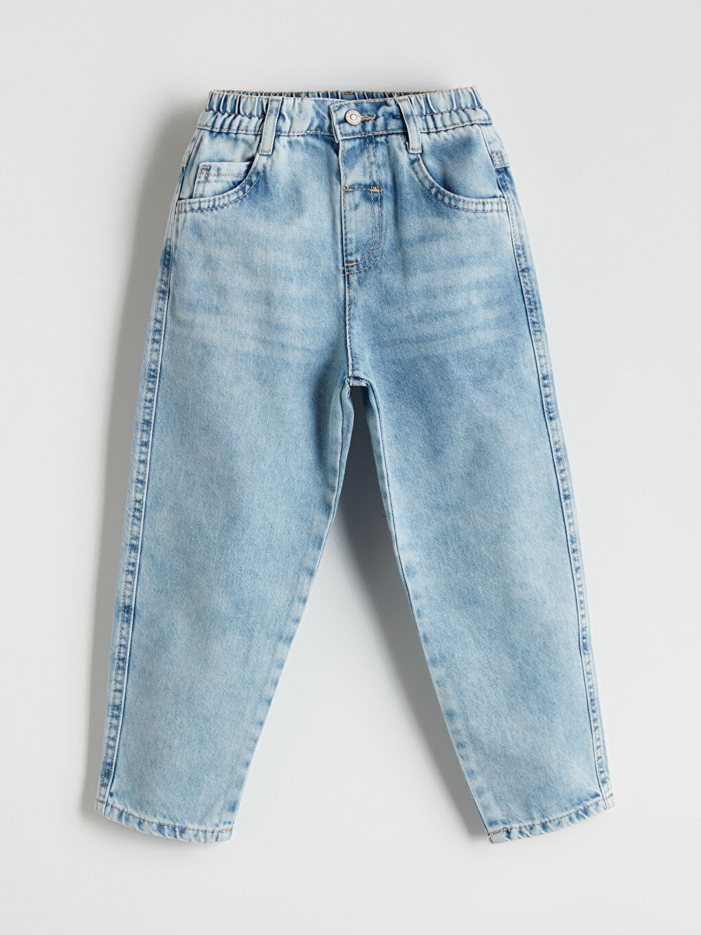 LCW Kids Indigo Beli Lastikli Basic Erkek Çocuk Jean Pantolon