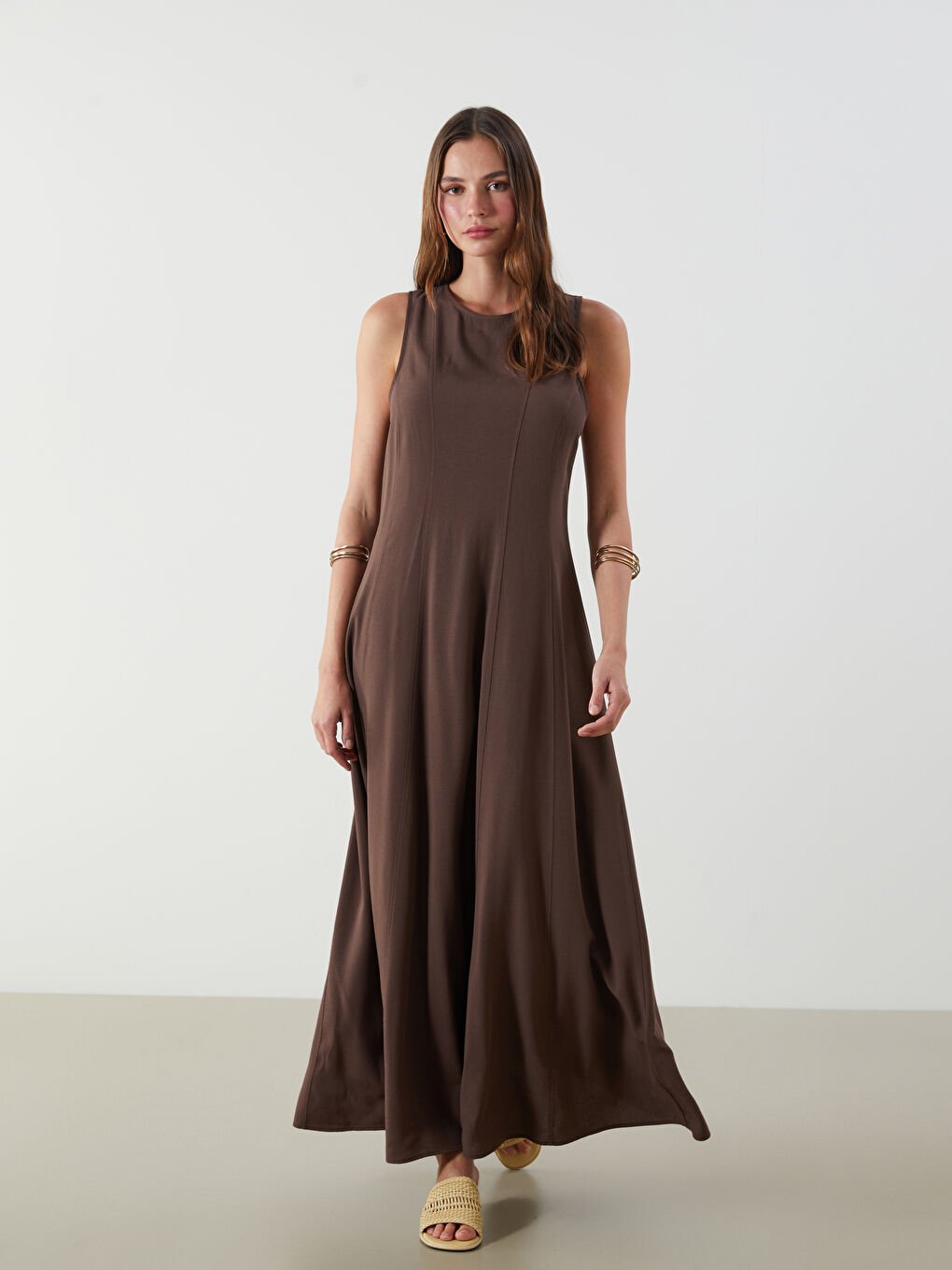 Woman BROWN Dress -S5PC12Z8-R3C