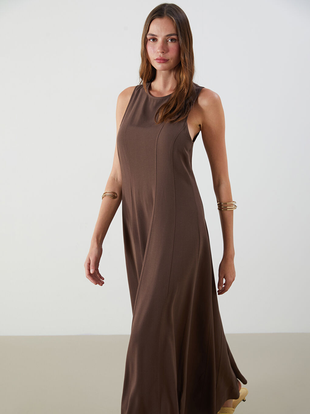 Woman BROWN Dress -S5PC12Z8-R3C