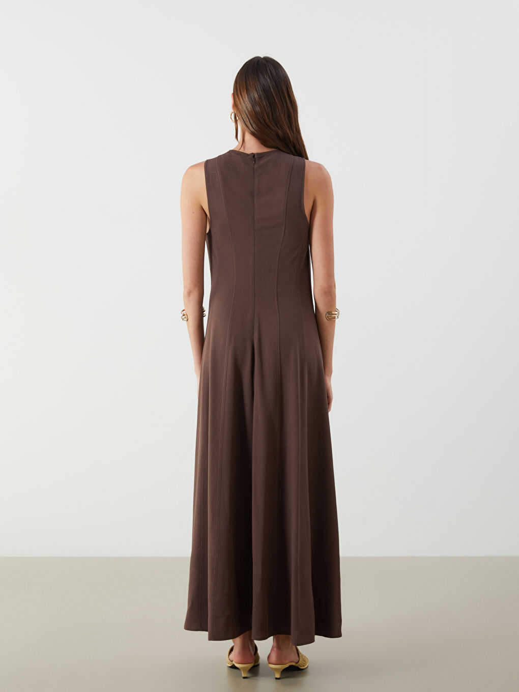 Woman BROWN Dress -S5PC12Z8-R3C
