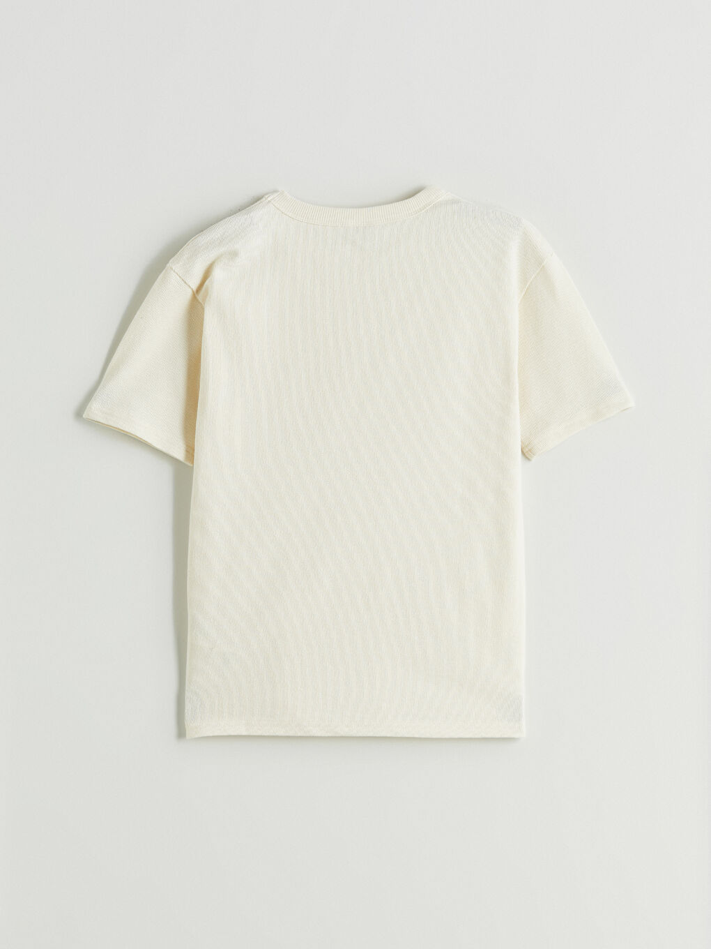 Ekru Bisiklet Yaka Baskılı Erkek Çocuk Tişört-2