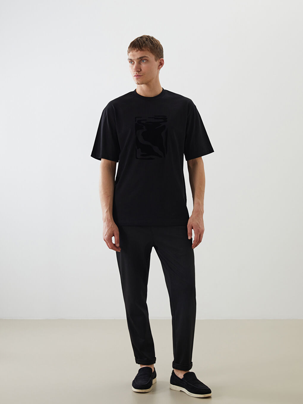 LCW Vision Crew Neck Printed Jersey Men's T-Shirt -S5PC47Z8-CVL