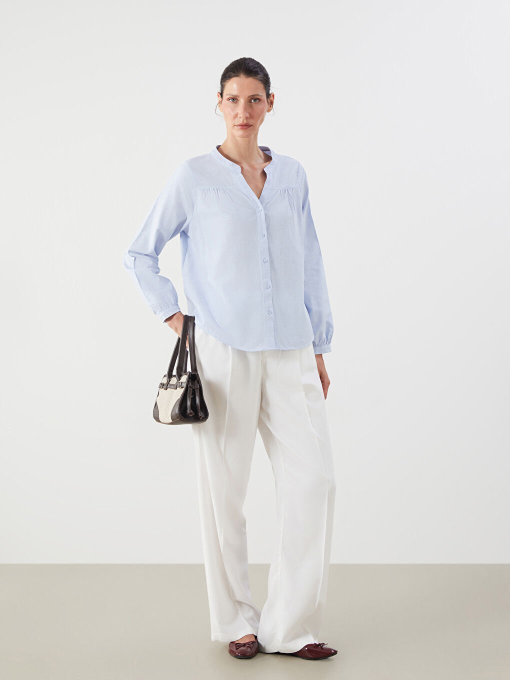LCWAIKIKI Classic Woman BLUE Blouse -S5PC90Z8-FND