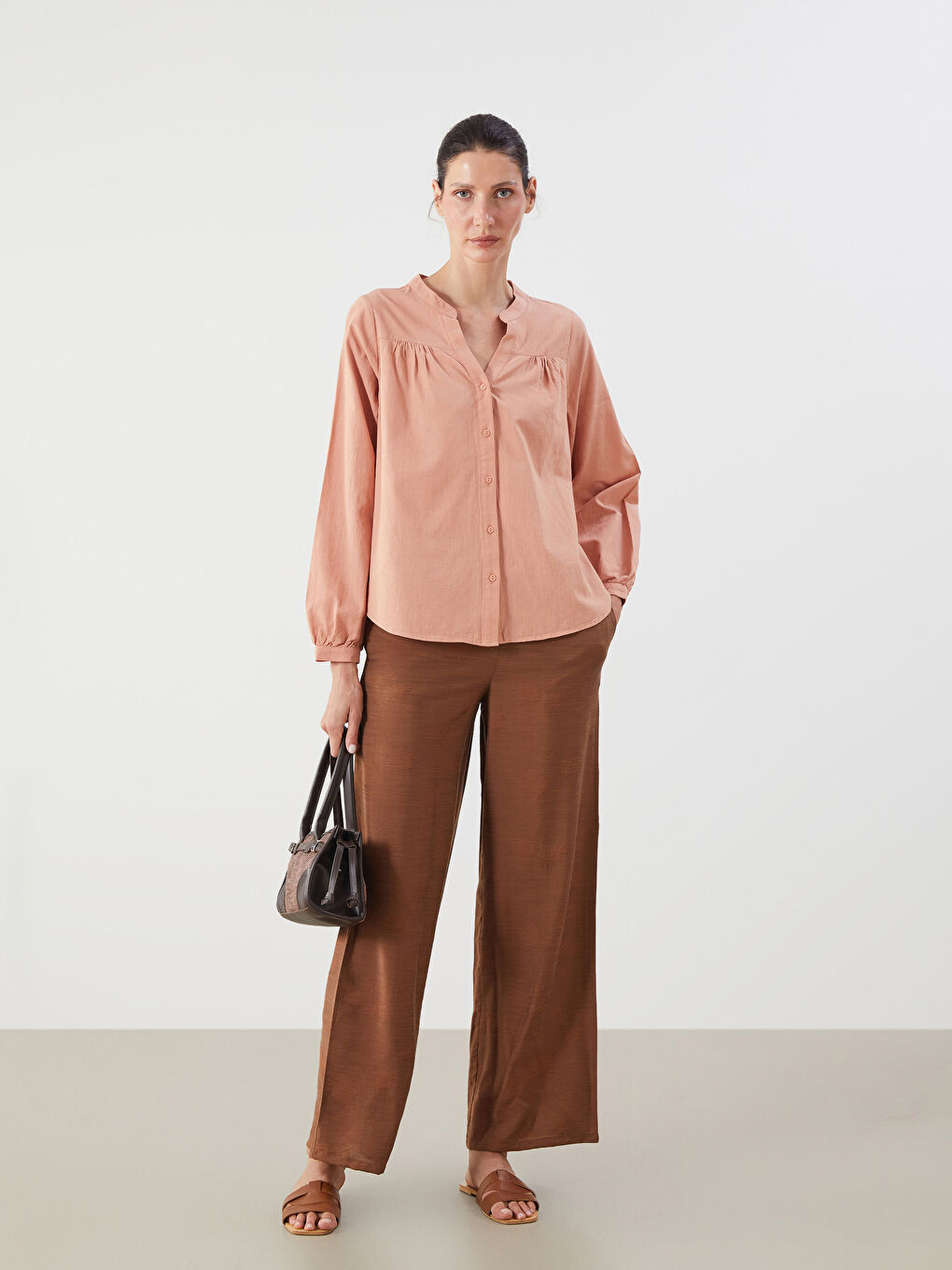 LCWAIKIKI Classic Woman CORAL Blouse -S5PC90Z8-GHV