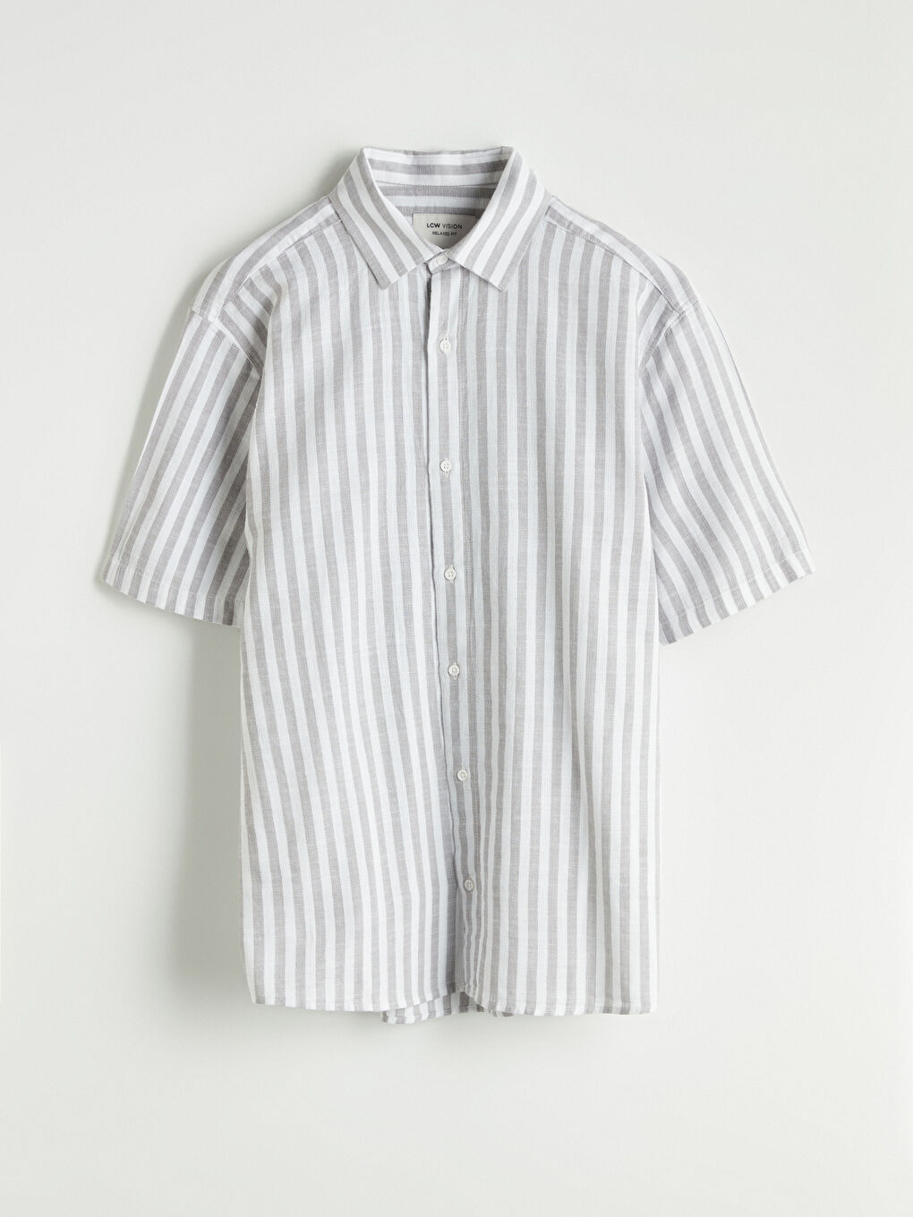 Regular Fit Short Sleeve Striped Men's Shirt -S5PC97Z8-LFT