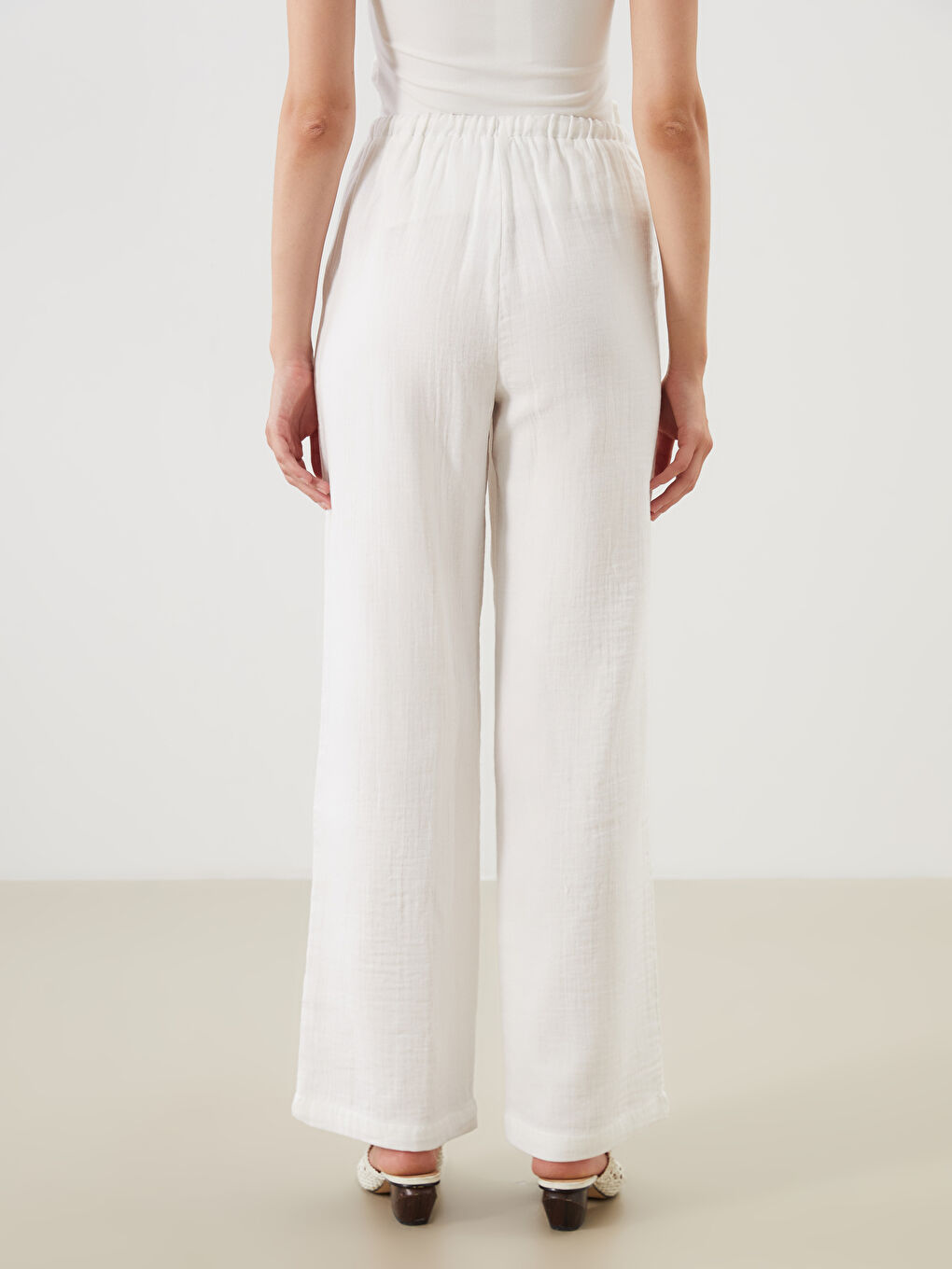 Woman WHITE Trousers -S5PD07Z8-ZUY