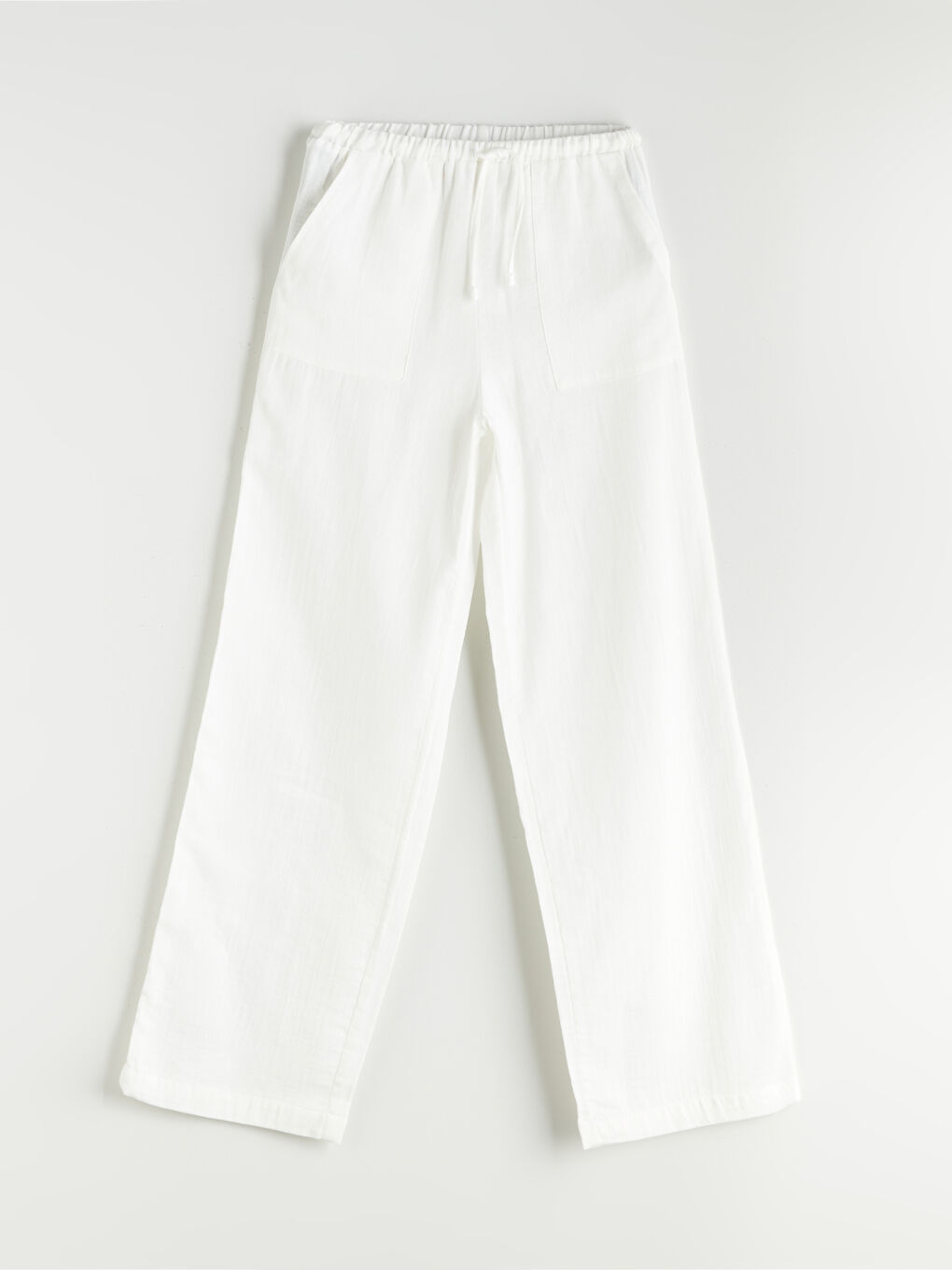 Woman WHITE Trousers -S5PD07Z8-ZUY