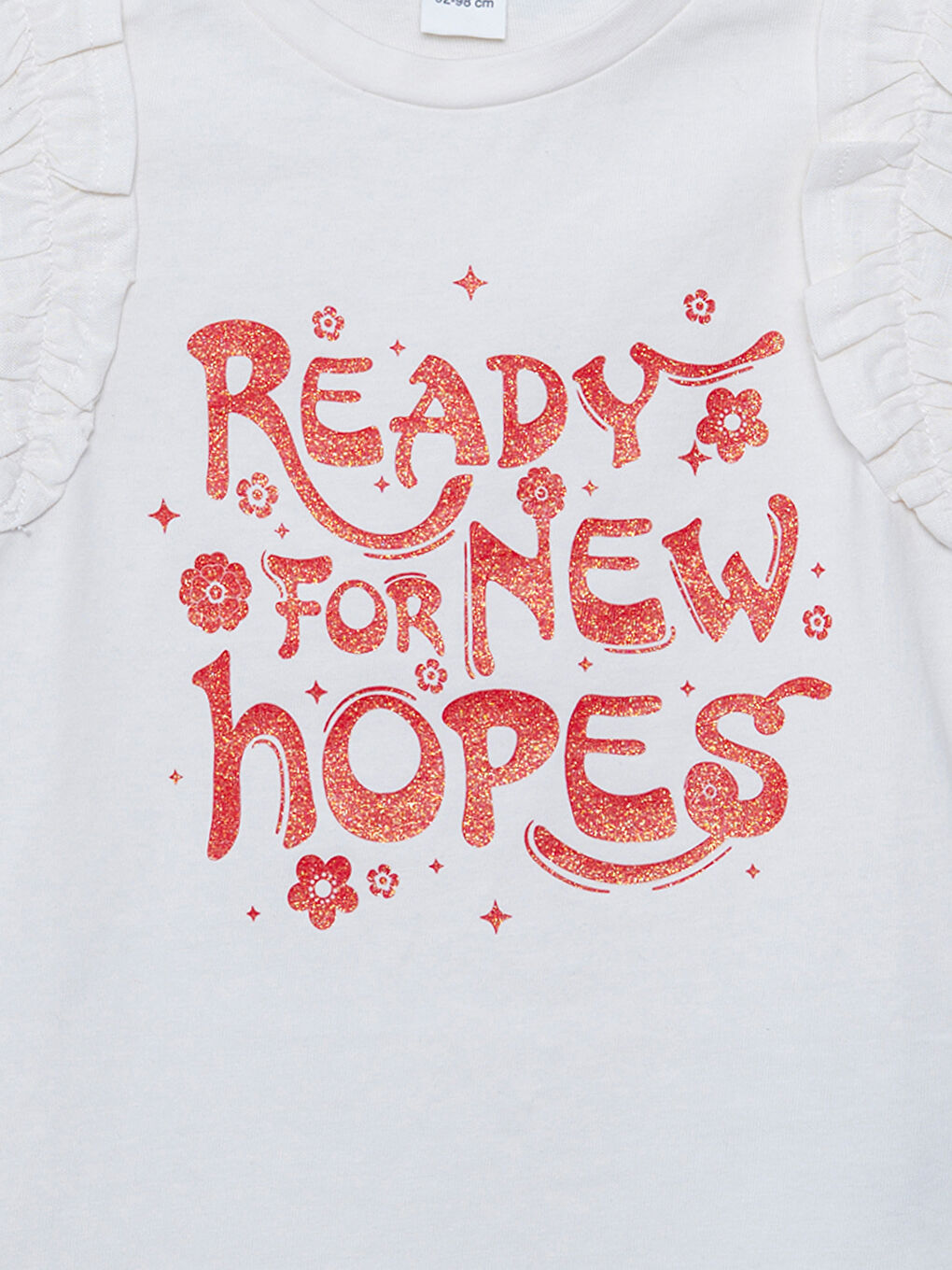 Қыздарға арналған принтті дөңгелек жағалы футболка-2