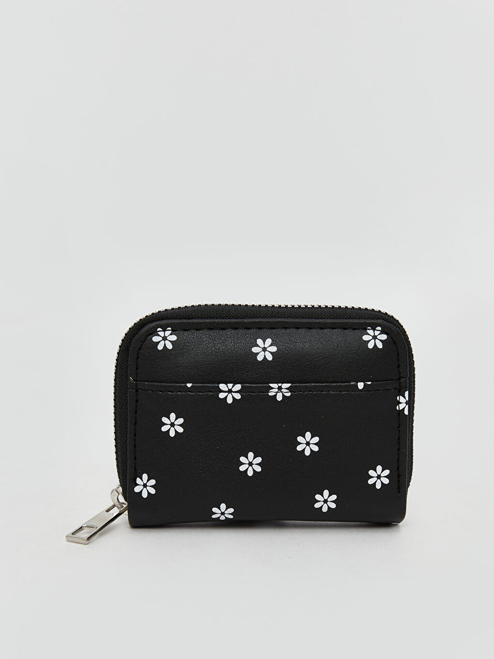LCW ACCESSORIES Siyah Çiçek Desenli Kadın Cüzdan