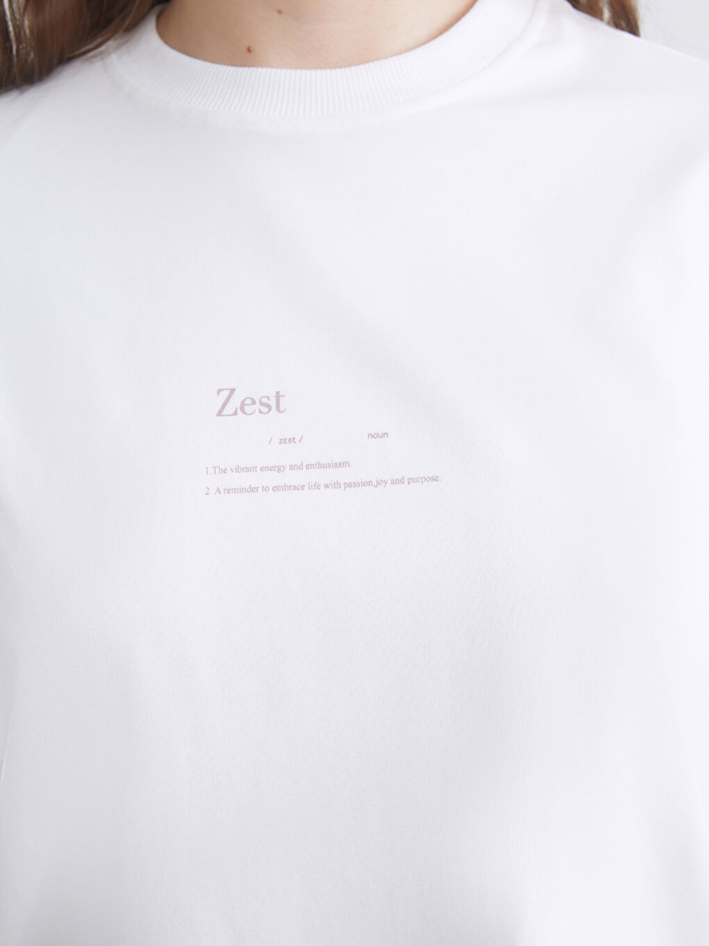 LCW Modest Crew Neck Printed Oversize Women's T-Shirt -S5PD65Z8-R9J