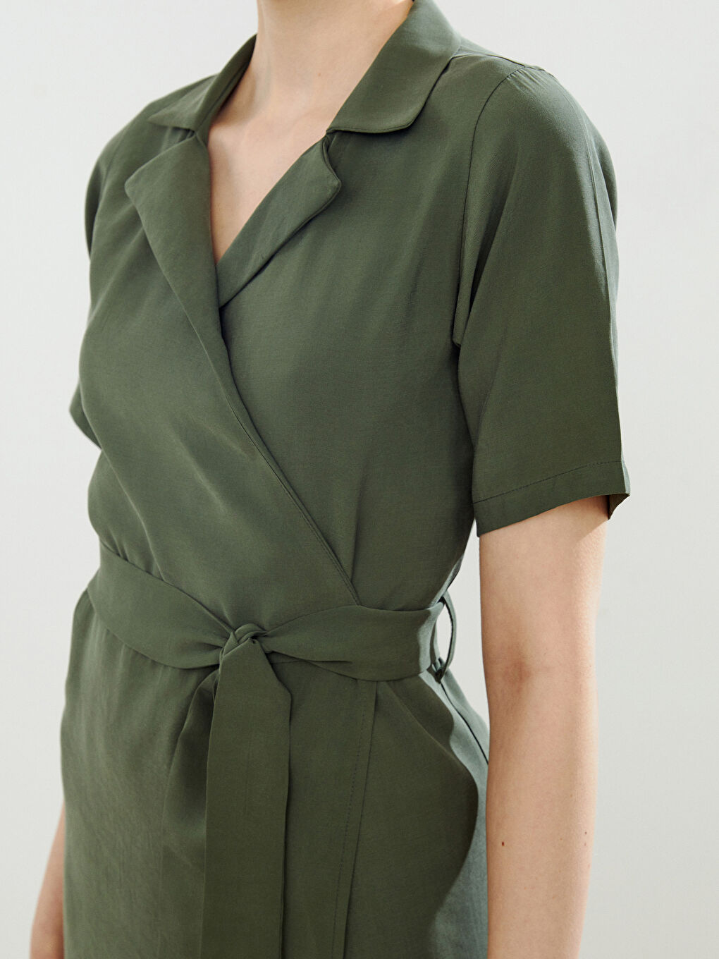 Shirt Collar Belted Dress -S5PD71Z8-CTA