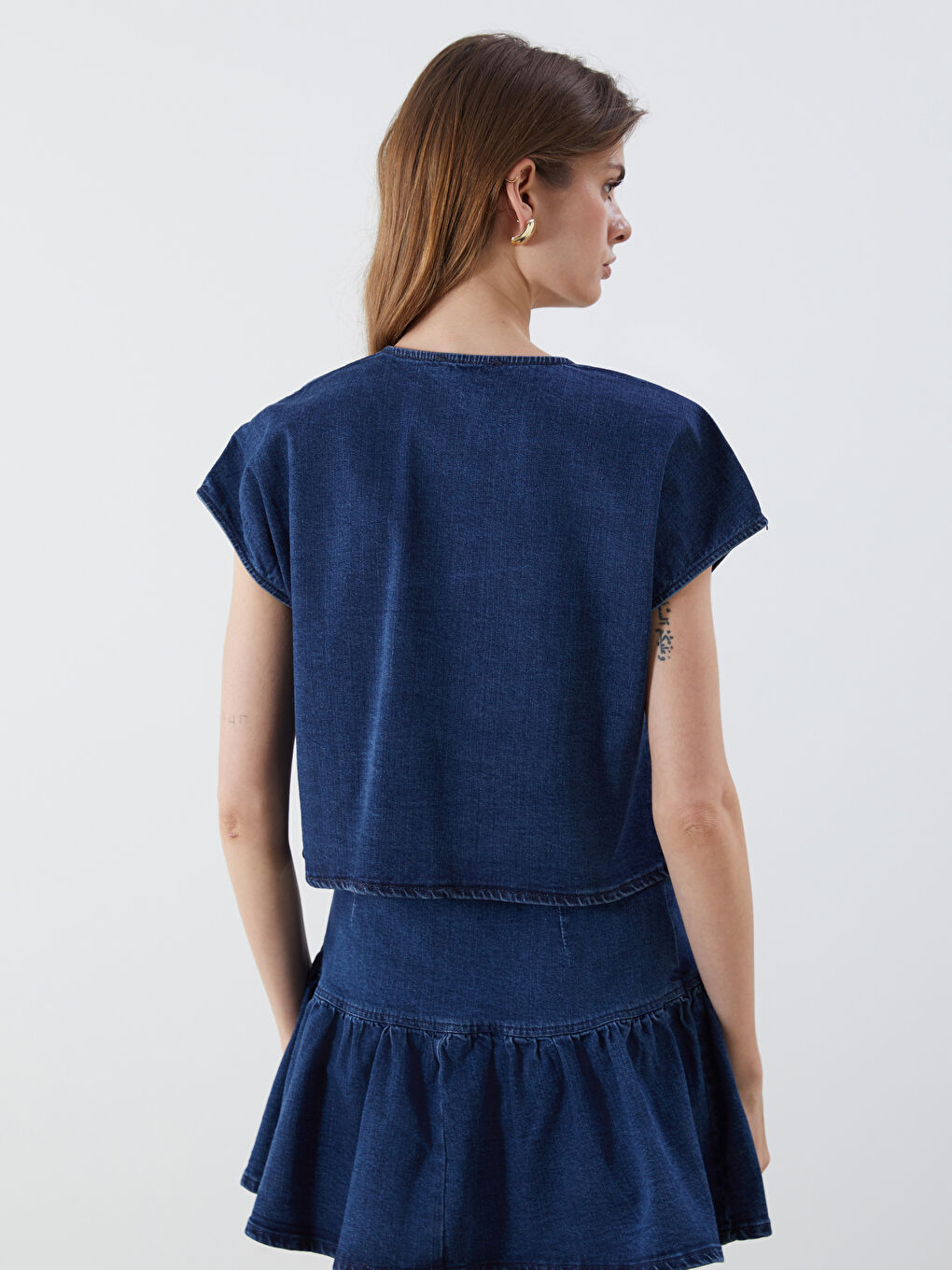 جلیقەی جینزی ژنانی کڕۆپی یاخە کڕوڤاز-3