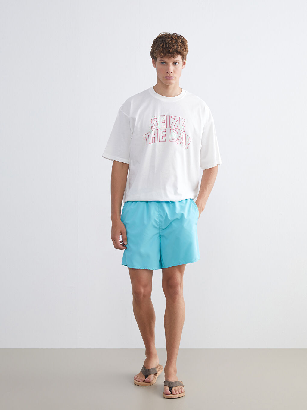 LCW SWIMWEAR Short Length Men's Swimming Shorts -S5PE00Z8-G6H